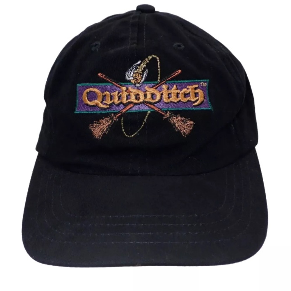 Harry Potter Quidditch Gryffindor Baseball Hat Cap Vintage Black 2000 Broomstick